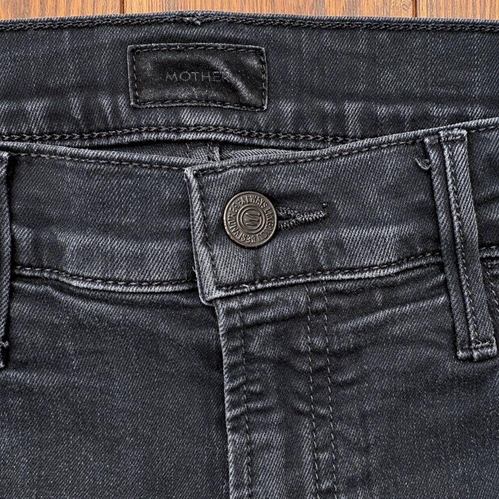 MOTHER} ‘The Hustler Ankle Fray’ washed-black jeans, 30 - Picture 4 of 5